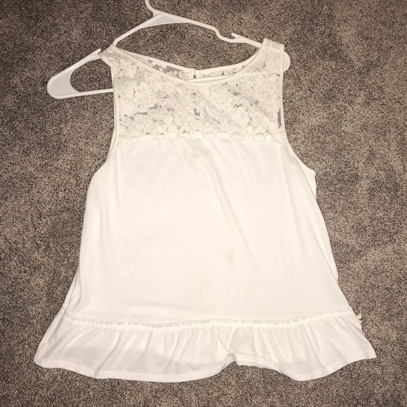 White Lacey tank top - Picture 1 of 2